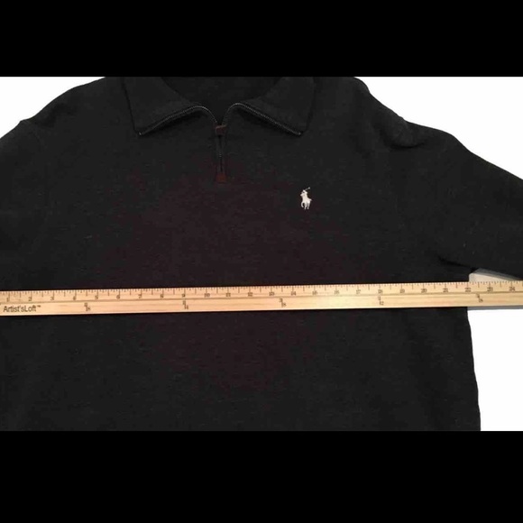 Polo Ralph Lauren French Rib 1/4 Zip Knit Sweater Grey Men’s L - Picture 9 of 9